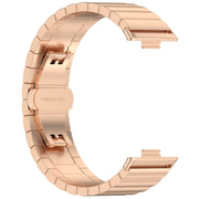 For Huawei Watch Fit3 One Bead Stainless Steel Watch Band(Rose Gold)