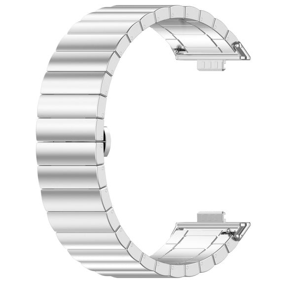 For Huawei Watch Fit3 One Bead Stainless Steel Watch Band(Silver)