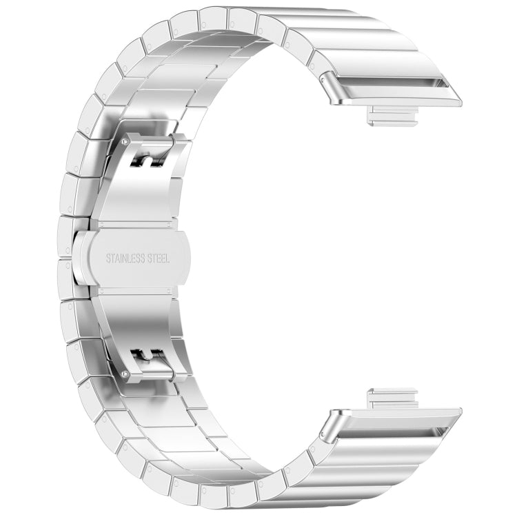 For Huawei Watch Fit3 One Bead Stainless Steel Watch Band(Silver)