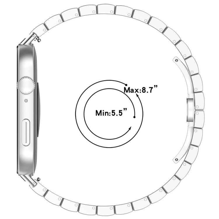 For Huawei Watch Fit3 One Bead Stainless Steel Watch Band(Silver)