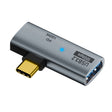 2 in 1 10Gbps PD 100W USB-C / Type-C Charging Side-bend Transfer Adapter(Grey) - Converter & Adapter by PMC TechLife | Online Shopping South Africa | PMC TechLife | Buy Now Pay Later Mobicred