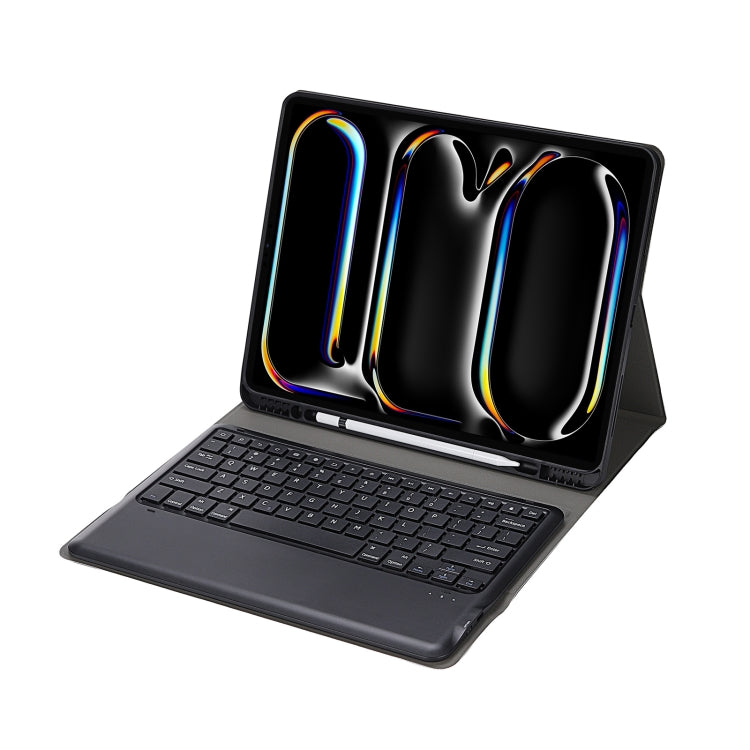 For iPad Pro 13 2024 A13B Detachable Ultra-Thin Bluetooth Keyboard Leather Tablet Case with Pen Slot(Dark Blue)
