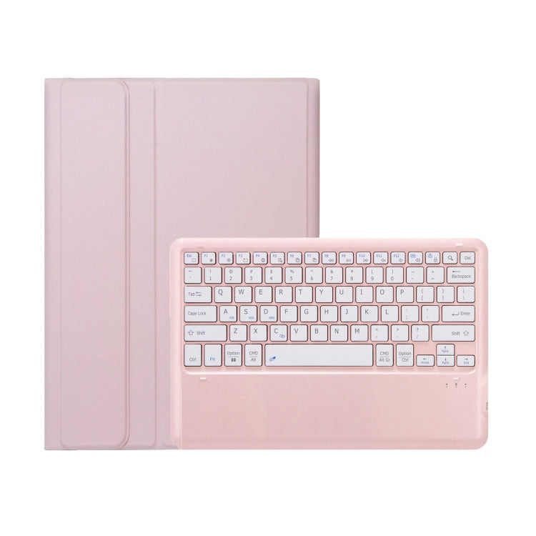 For iPad Pro 13 2024 A13B Detachable Ultra-Thin Bluetooth Keyboard Leather Tablet Case with Pen Slot(Pink)