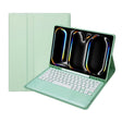 For iPad Pro 13 2024 A13B Detachable Ultra-Thin Bluetooth Keyboard Leather Tablet Case with Pen Slot(Light Green) - For iPad Pro by PMC TechLife | Online Shopping South Africa | PMC TechLife | Buy Now Pay Later Mobicred