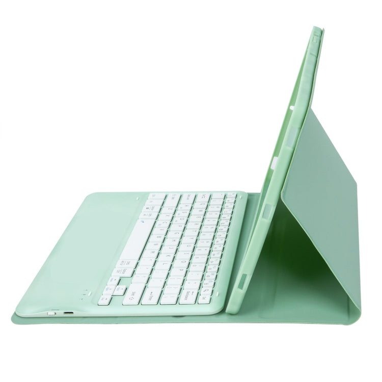 For iPad Pro 13 2024 A13B Detachable Ultra-Thin Bluetooth Keyboard Leather Tablet Case with Pen Slot(Light Green)