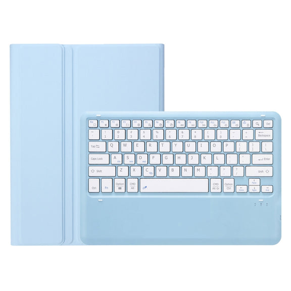 For iPad Pro 13 2024 A13B Detachable Ultra-Thin Bluetooth Keyboard Leather Tablet Case with Pen Slot(Light Blue)