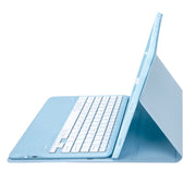 For iPad Pro 13 2024 A13B Detachable Ultra-Thin Bluetooth Keyboard Leather Tablet Case with Pen Slot(Light Blue)