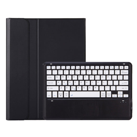 For iPad Pro 13 2024 A13B Detachable Ultra-Thin Bluetooth Keyboard Leather Tablet Case with Pen Slot(Black White)
