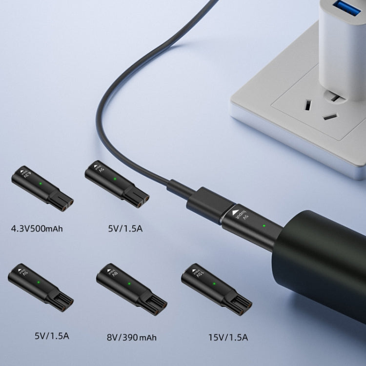 Shaver / Clipper Charging Adapter for Philips, Interface:Type-C to 15V Oval(Grey)