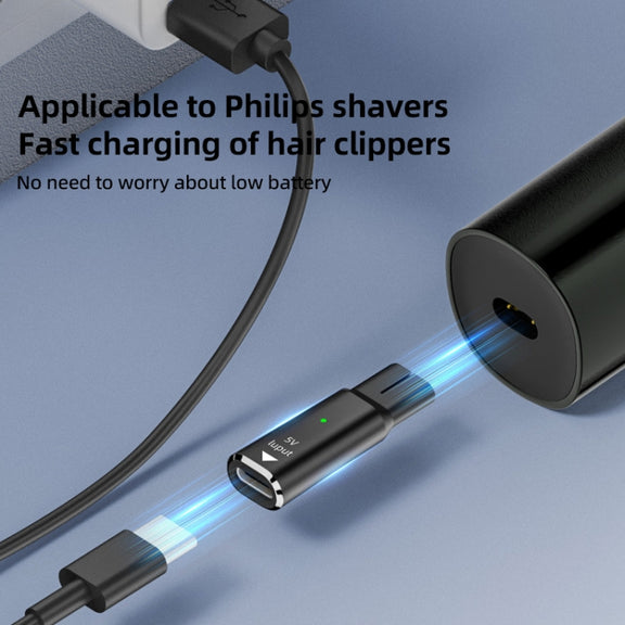 Shaver / Clipper Charging Adapter for Philips, Interface:Type-C to 4.3V Single Slot(Grey)