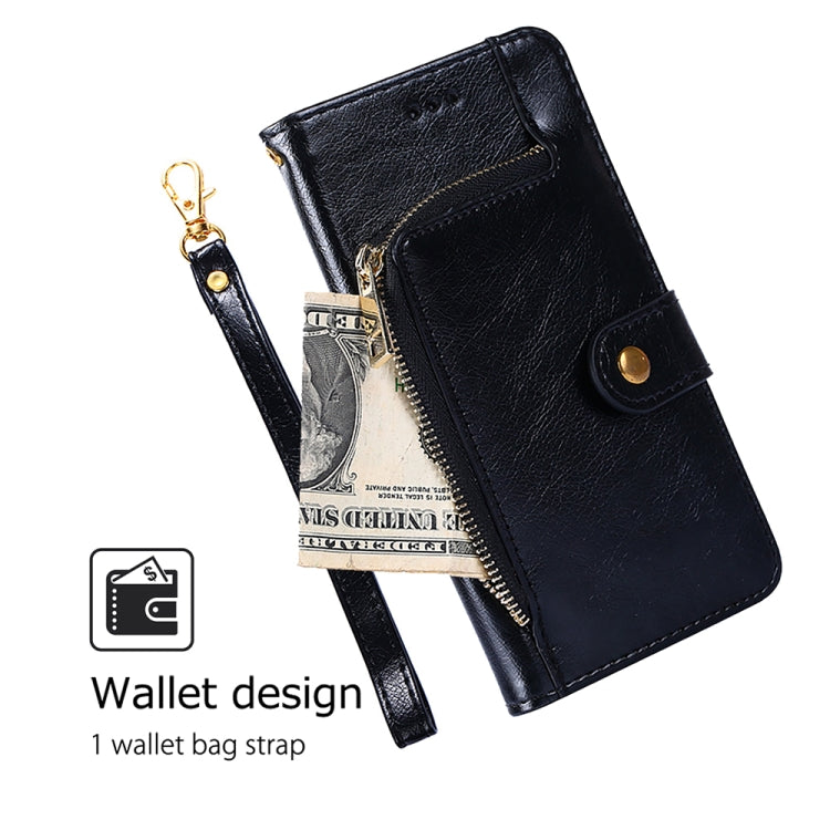 For Google Pixel 8a Zipper Bag Leather Phone Case(Black)
