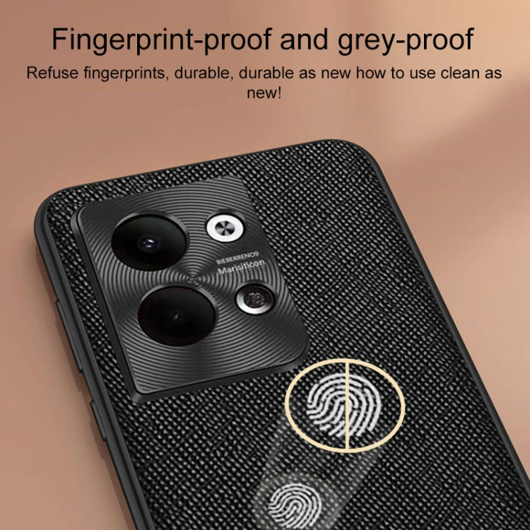 For OPPO Reno9 Pro Cross Texture PU Leather Phone Case(Dark Green)