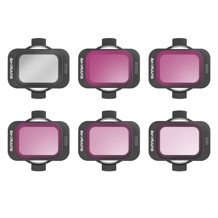 For DJI Avata 2 Sunnylife Camera Lens Filter, Filter:6 in 1 MCUV ND8/16/32/64/128
