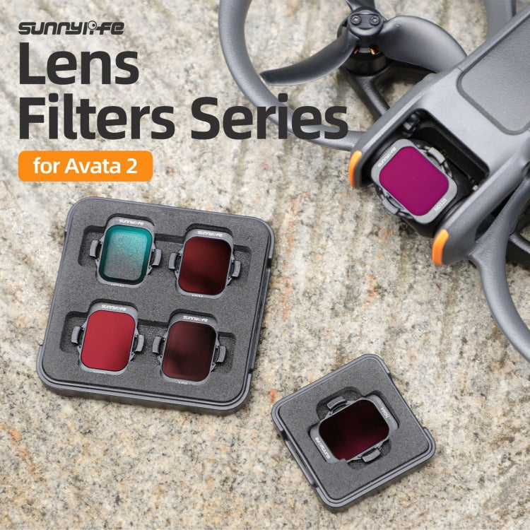 For DJI Avata 2 Sunnylife Camera Lens Filter, Filter:4 in 1 ND8/16/32/64