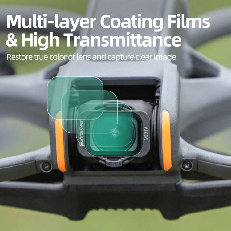 For DJI Avata 2 Sunnylife Camera Lens Filter, Filter:4 in 1 ND8/16/32/64