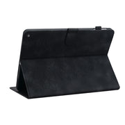 For Amazon Fire HD10 / HD10 Plus 2021 Lily Embossed Leather Smart Tablet Case(Black)
