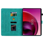 For Lenovo Tab M11/Xiaoxin Pad 11 2024 Lily Embossed Leather Tablet Case(Green)