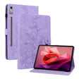 For Lenovo Tab P12 12.7 Lily Embossed Leather Tablet Case(Purple) - Lenovo by PMC TechLife | Online Shopping South Africa | PMC TechLife | Buy Now Pay Later Mobicred