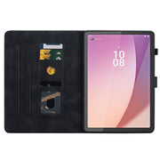 For Lenovo Tab M8 4th Gen TB300FU Lily Embossed Leather Tablet Case(Black)