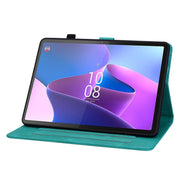 For Lenovo Tab P11 Pro Gen 2 11.2 Lily Embossed Leather Tablet Case(Green)