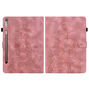 For Lenovo Tab P11 Pro Gen 2 11.2 Lily Embossed Leather Tablet Case(Pink)