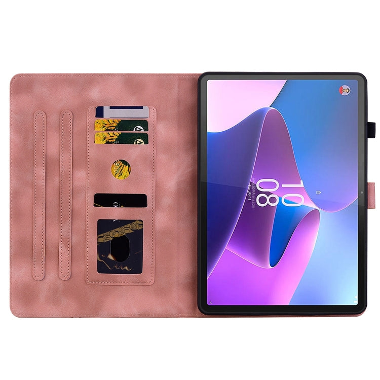 For Lenovo Tab P11 Pro Gen 2 11.2 Lily Embossed Leather Tablet Case(Pink)