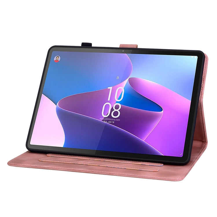 For Lenovo Tab P11 Pro Gen 2 11.2 Lily Embossed Leather Tablet Case(Pink)