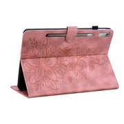 For Lenovo Tab P11 Pro Gen 2 11.2 Lily Embossed Leather Tablet Case(Pink)