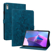 For Lenovo Tab P11 Gen 2 11.5 Lily Embossed Leather Tablet Case(Dark Blue)
