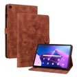 For Lenovo Tab M10 10.1 3rd Gen Lily Embossed Leather Tablet Case(Brown) - Lenovo by PMC TechLife | Online Shopping South Africa | PMC TechLife | Buy Now Pay Later Mobicred
