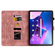For Lenovo Tab M10 Plus 10.6 3rd Gen Lily Embossed Leather Tablet Case(Pink)