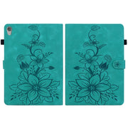 For Lenovo Tab M10 HD Gen2 Lily Embossed Leather Tablet Case(Green)