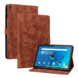 For Lenovo Tab M10 X605 /M10 HD X505 Lily Embossed Leather Tablet Case(Brown) - Lenovo by PMC TechLife | Online Shopping South Africa | PMC TechLife | Buy Now Pay Later Mobicred