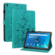 For Lenovo Tab M10 X605 /M10 HD X505 Lily Embossed Leather Tablet Case(Green) - Lenovo by PMC TechLife | Online Shopping South Africa | PMC TechLife | Buy Now Pay Later Mobicred