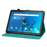 For Lenovo Tab M10 X605 /M10 HD X505 Lily Embossed Leather Tablet Case(Green)