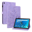 For Lenovo Tab M10 X605 /M10 HD X505 Lily Embossed Leather Tablet Case(Purple) - Lenovo by PMC TechLife | Online Shopping South Africa | PMC TechLife | Buy Now Pay Later Mobicred