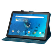 For Lenovo Tab M10 X605 /M10 HD X505 Lily Embossed Leather Tablet Case(Dark Blue)