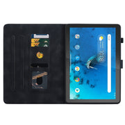 For Lenovo Tab M10 X605 /M10 HD X505 Lily Embossed Leather Tablet Case(Black)