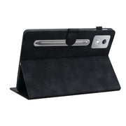 For Lenovo Tab P12 12.7 2025 Lily Embossed Leather Tablet Case(Black)