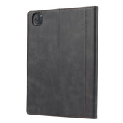 For iPad Pro 11 2024 Calf Texture Double Fold Clasp Horizontal Flip Leather Smart Tablet Case(Black)