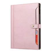 For iPad Pro 13 2024 Calf Texture Double Fold Clasp Horizontal Flip Leather Smart Tablet Case(Rose Gold)