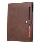 For iPad Pro 13 2024 Calf Texture Double Fold Clasp Horizontal Flip Leather Smart Tablet Case(Brown)