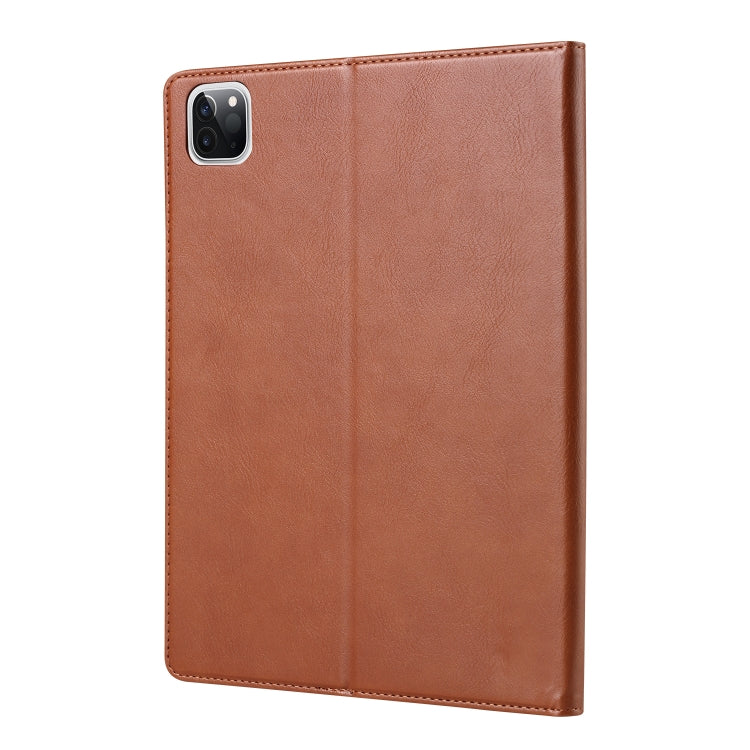 For iPad Pro 13 2024 Knead Skin Texture Horizontal Flip Leather Smart Tablet Case(Brown)