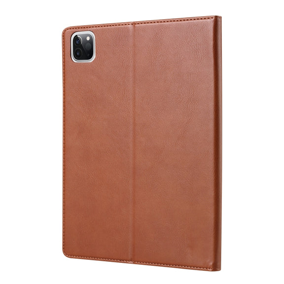For iPad Pro 13 2024 Knead Skin Texture Horizontal Flip Leather Smart Tablet Case(Brown)