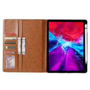 For iPad Pro 13 2024 Knead Skin Texture Horizontal Flip Leather Smart Tablet Case(Brown)
