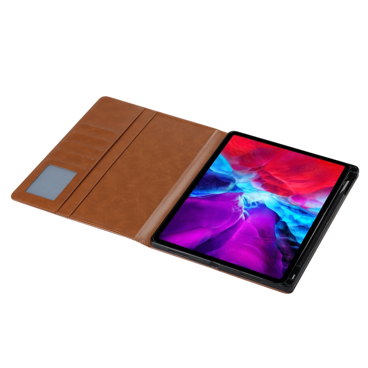 For iPad Pro 11 2024 Knead Skin Texture Horizontal Flip Leather Smart Tablet Case(Brown)
