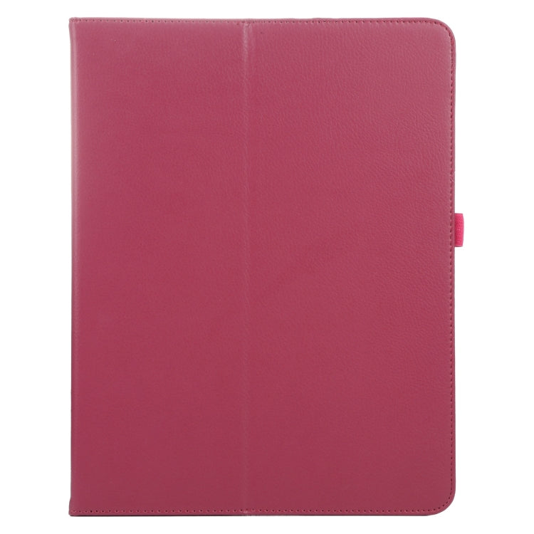 For iPad Air 11 2025 / 2024 Litchi Texture Solid Color Leather Tablet Case(Rose Red)