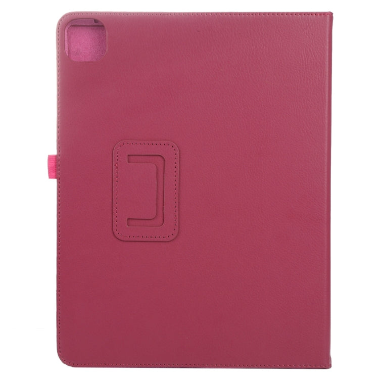 For iPad Air 11 2025 / 2024 Litchi Texture Solid Color Leather Tablet Case(Rose Red)