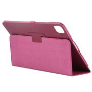 For iPad Air 11 2025 / 2024 Litchi Texture Solid Color Leather Tablet Case(Rose Red)