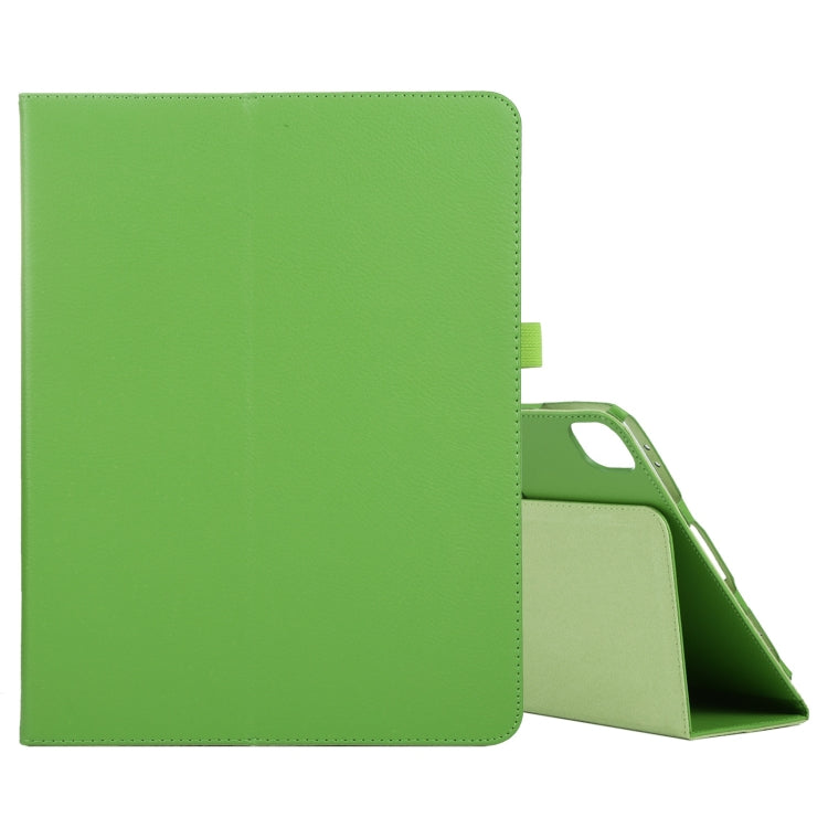 For iPad Air 11 2025 / 2024 Litchi Texture Solid Color Leather Tablet Case(Green)